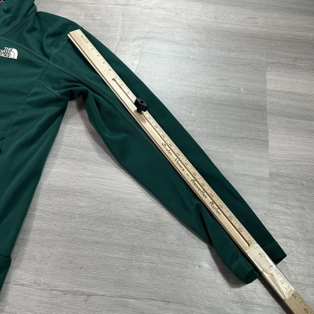 The North Face Jacket Mens Medium Green‎ Softshell Full Zip Hiking Outdoor Lined